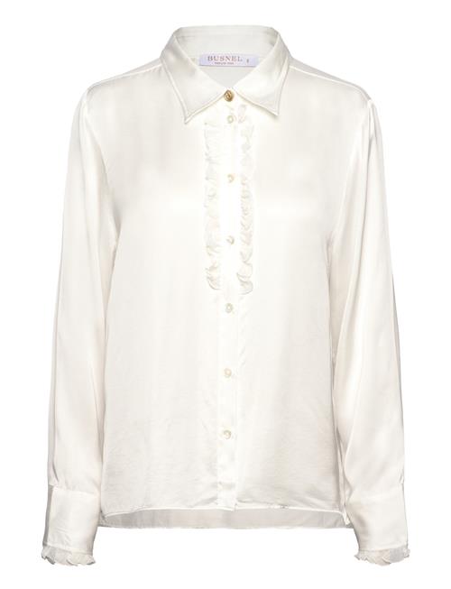 Se Nicoline Satin Blouse BUSNEL White ved Booztlet