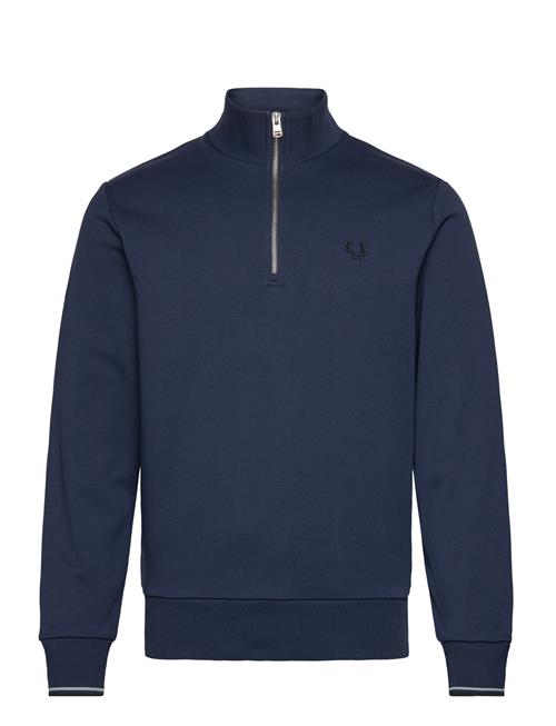 Se Half Zip Sweatshirt Fred Perry Navy ved Booztlet