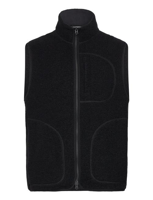 Duncan Wool Fleece Vest J. Lindeberg Black