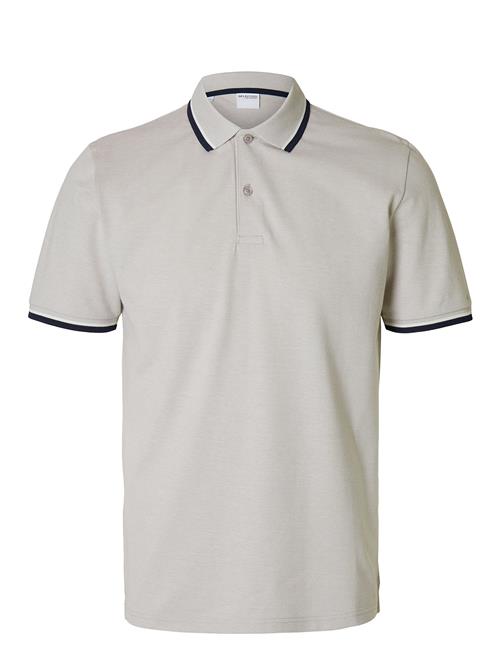 Slhslim-Atlas Sport Ss Polo Selected Homme Grey