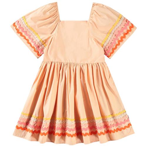 Molo Clotilde Short-Sleeved Dress Pale Melon 98/104 cm  Orange.  98/104 cm  kvinde