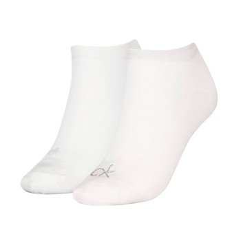 Calvin Klein Legwear Calvin Klein Strømper 2P Shiny Logo Sneaker Socks Hvid Str 39/42 Dame