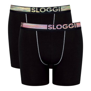 Sloggi 2P Men Go ABC Natural Shorts Sort økologisk bomuld XX-Large Herre