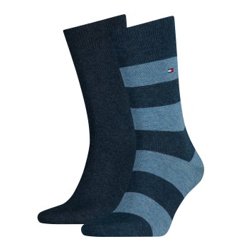 Tommy Hilfiger Legwear Tommy Hilfiger Strømper 2P Men Rugby Sock Jeansblå Str 39/42 Herre