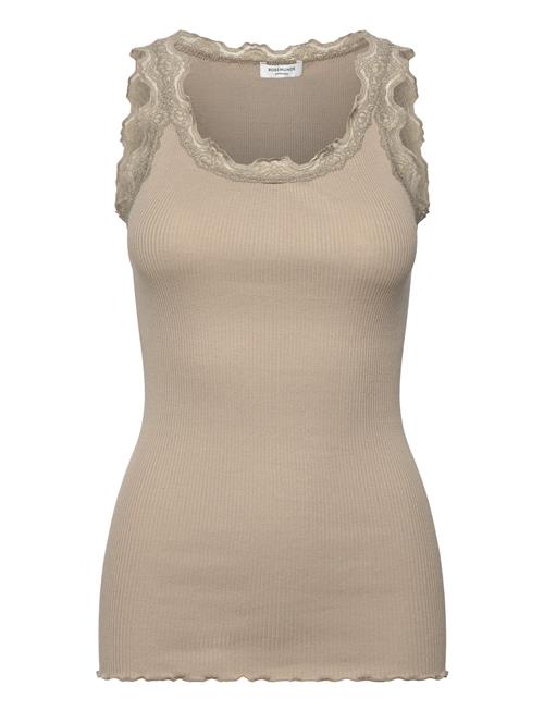 Rwbabette Sl U-Neck Long Lace Top Rosemunde Khaki