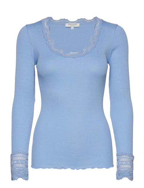 Rwbenita Ls O-Neck Lace T-Shirt Rosemunde Blue