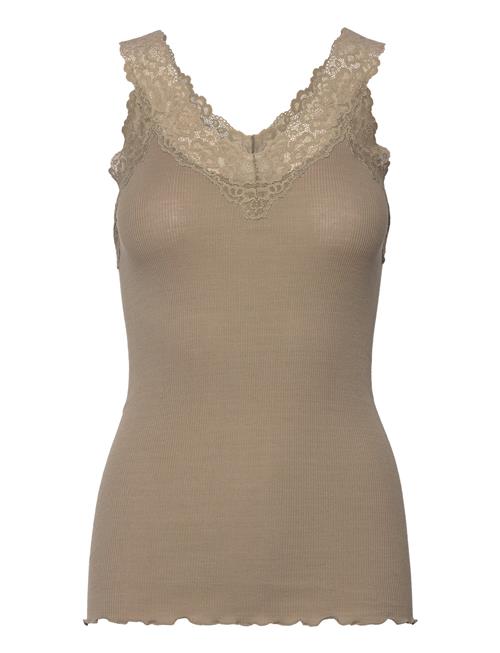 Rwbernadine Organic Sl Lace Top Rosemunde Khaki