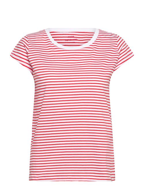Fine Jersey Stripe Teasy Tee Fav Mads Nørgaard Red