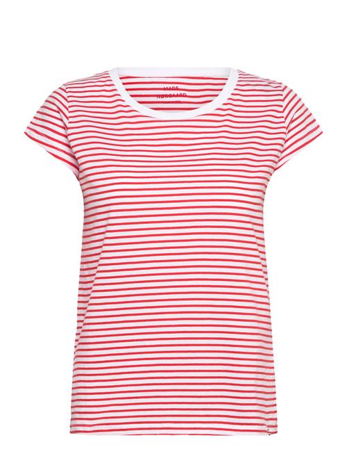 Organic Favorite Stripe Teasy Mads Nørgaard Red