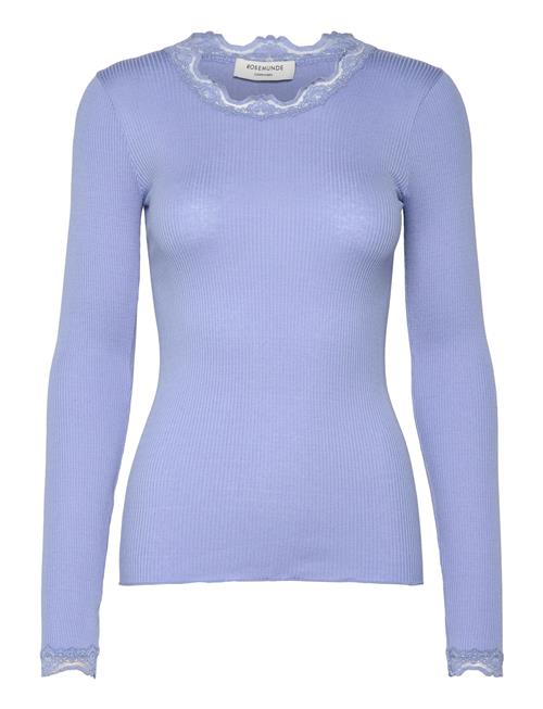 Rwbabette Silk Ls Lace T-Shirt Rosemunde Blue