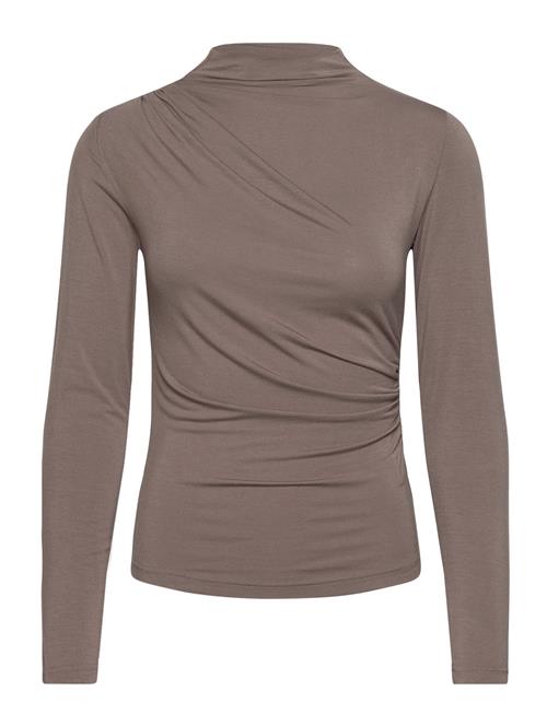 Long Sleeve Turtle Neck T-Shirt Rosemunde Brown