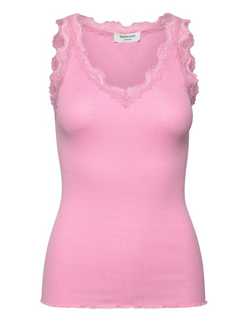 Rwbeatha Sl V-Neck Lace Top Rosemunde Pink