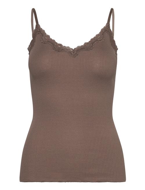 Rwbeatha Sl Regular Singlet Top Rosemunde Brown