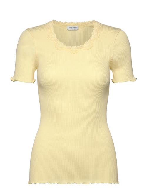 Rwbeatha Ss Regular O-Neck Lace T-S Rosemunde Yellow