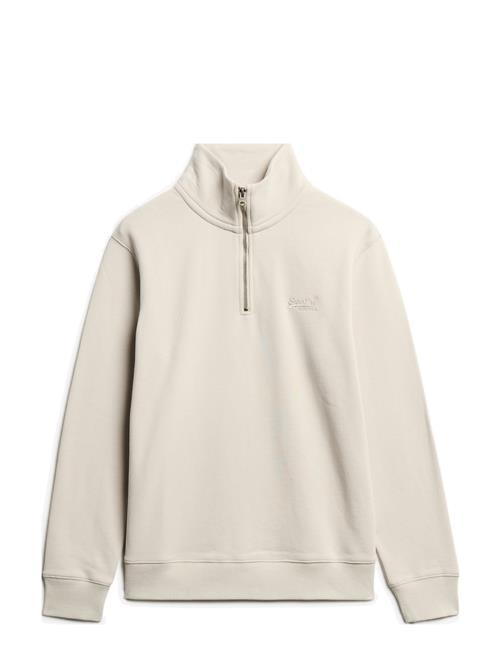 Essential Logo Half Zip Superdry Cream