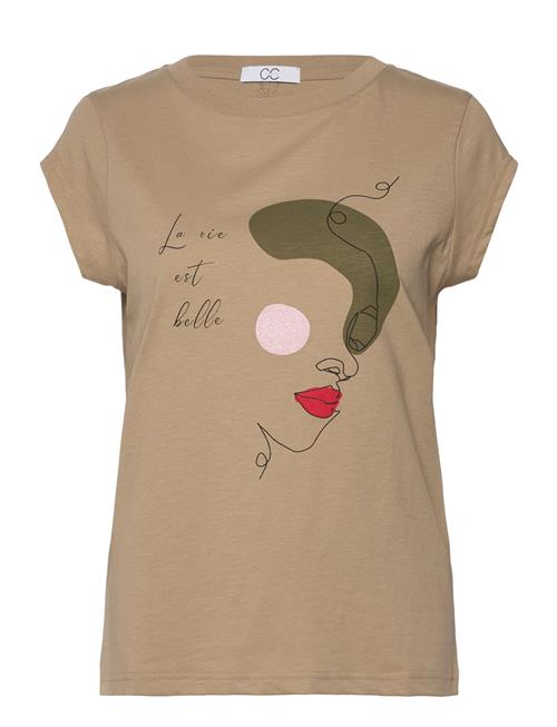 Cc Heart Face T-Shirt - Cap Sleeve Coster Copenhagen Brown