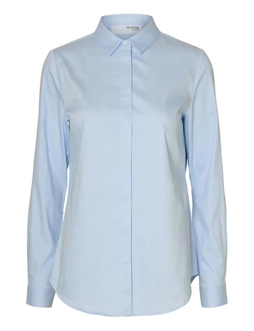 Slfromie Ls Fitted Shirt Noos Selected Femme Blue