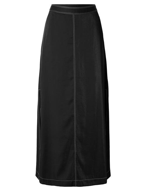 Slfadeli Hw Ankle Skirt B Selected Femme Black