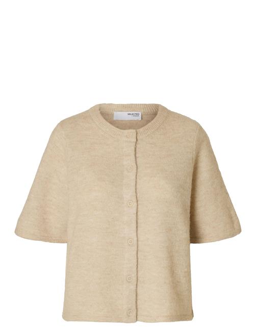 Slflulu 2/4 Knit Cardigan Noos Selected Femme Beige