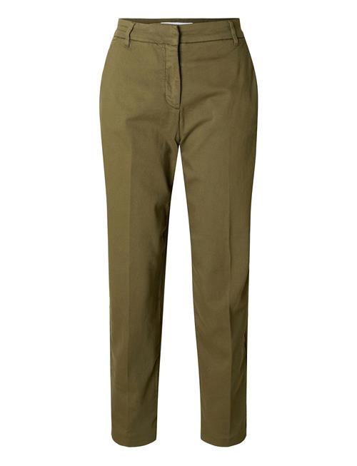 Slfvera-Rita Mw Cropped Pant Noos Selected Khaki