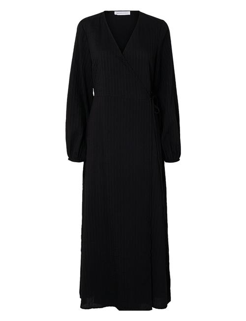 Slflucia-Susie Ls Ankle Wrap Dress B Selected Femme Black