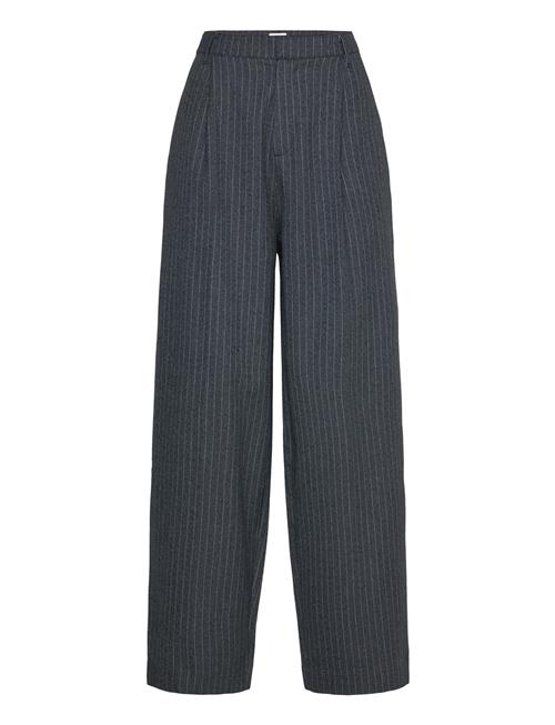 Se Pinstripe Melange Maria Pants Mads Nørgaard Navy ved Booztlet