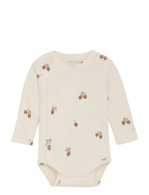 Wrap Body Ls Rib Fixoni Beige