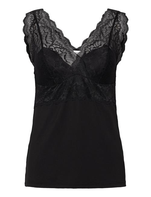 Rwbiarritz Sl Strap Lace Top Rosemunde Black