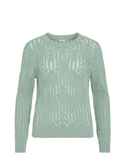 Vicotti O-Neck L/S Knit Top Vila Green