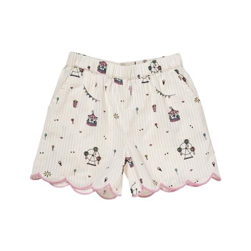 Copenhagen Colors Mønstret Shorts Cremefarvet 86 cm  Creme  86 cm  kvinde