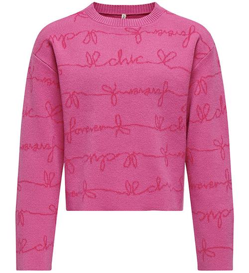 Kids Only Bluse - Strik - KogEverly - Super Pink/Fuschia Purple