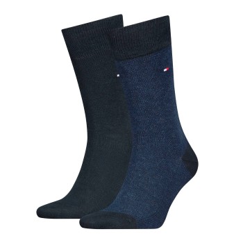 Tommy Hilfiger Legwear Tommy Hilfiger Strømper 2P Men Birdeye Sock Marineblå Str 39/42 Herre