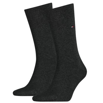 Tommy Hilfiger Legwear Tommy Hilfiger Strømper 2P Men Classic Sock Mørkgrå  Str 47/49 Herre