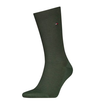 Tommy Hilfiger Legwear Tommy Hilfiger Strømper Premium Basket Wool Socks Mørkgrøn  Str 45/46 Herre