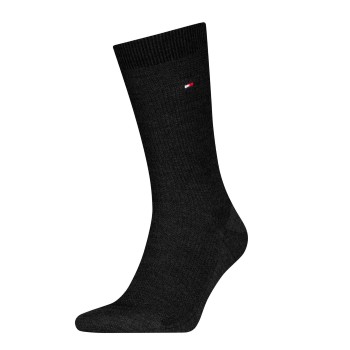 Tommy Hilfiger Legwear Tommy Hilfiger Strømper Premium Basket Wool Socks Mørkgrå  Str 45/46 Herre