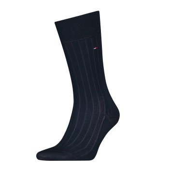 Tommy Hilfiger Legwear Tommy Hilfiger Strømper Premium Rib Crew Socks Mørkblå Str 47/48 Herre