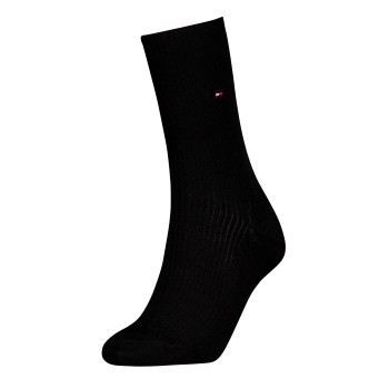 Tommy Hilfiger Legwear Tommy Hilfiger Strømper Women Premium Refined Rib Socks Sort Str 39/42 Dame