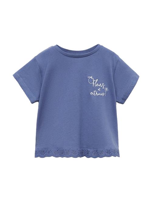 MANGO KIDS Bluser & t-shirts 'FLEURS'  safir / hvid