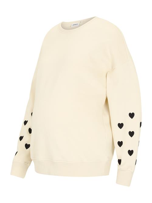 Only Maternity Sweatshirt 'OLManna'  creme / sort