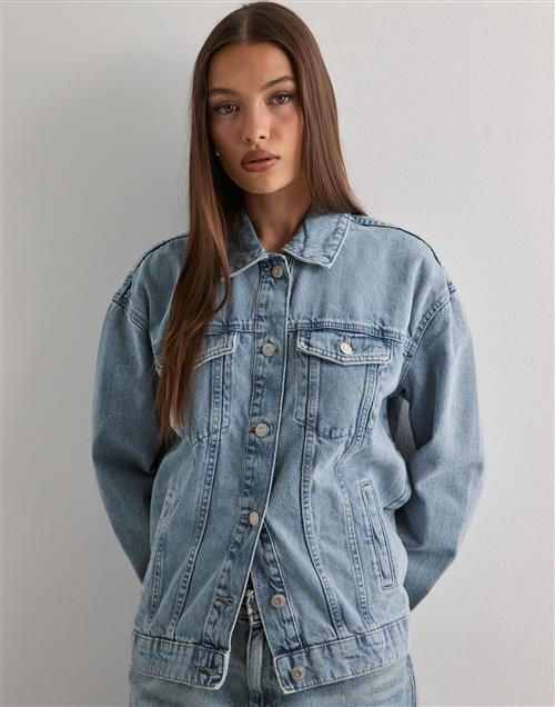 Only - Blå - Onlocean L/S Oversize Jkt Dnm Noos