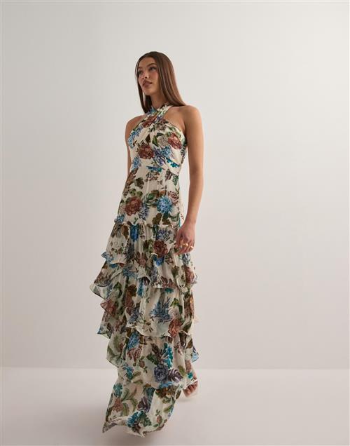 Malina - Blomstret - Paloma halterneck chiffon maxi dress