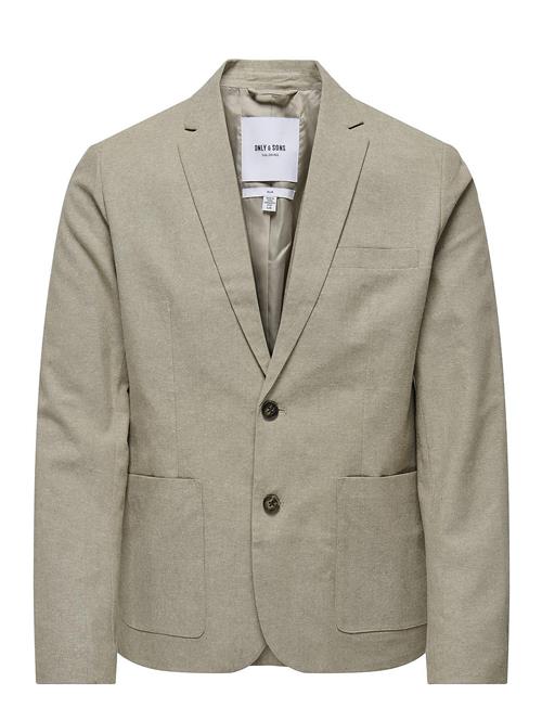 Se Onseve 2Btn Casual Linen Mix 0132 Blazer ONLY & SONS Beige ved Booztlet