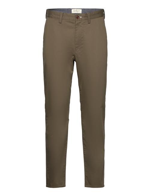 Tapered Twill Chinos GANT Khaki