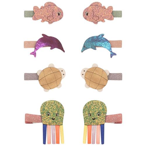 Se Mimi & Lula Mini Sealife 8 Hårklemmer Sealife One Size      kvinde ved Babyshop