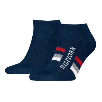 Tommy Hilfiger Legwear Tommy Hilfiger Strømper 2P Men Tab Sneaker Socks Marineblå Str 43/46 Herre