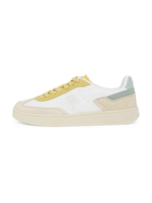 TOMMY HILFIGER Sneaker low 'HERITAGE'  beige / sennep / jade / hvid