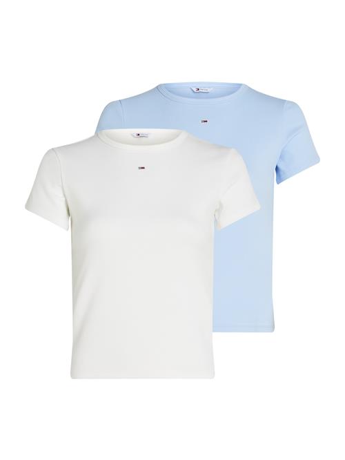 Se Tommy Jeans Shirts 'ESSENTIAL'  pastelblå / hvid ved About You