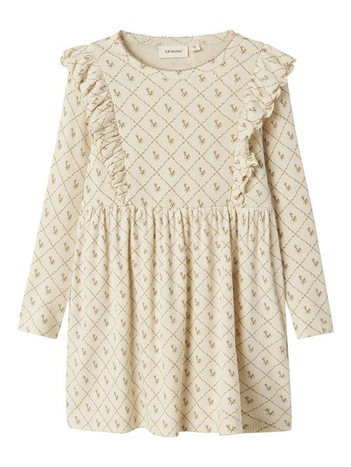 NAME IT Kjole  mørkebeige / brun / uldhvid