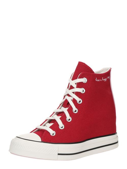 Se CONVERSE Sneaker high 'CHUCK TAYLOR ALL STAR WEDGE'  mørkerød / sort / hvid ved About You