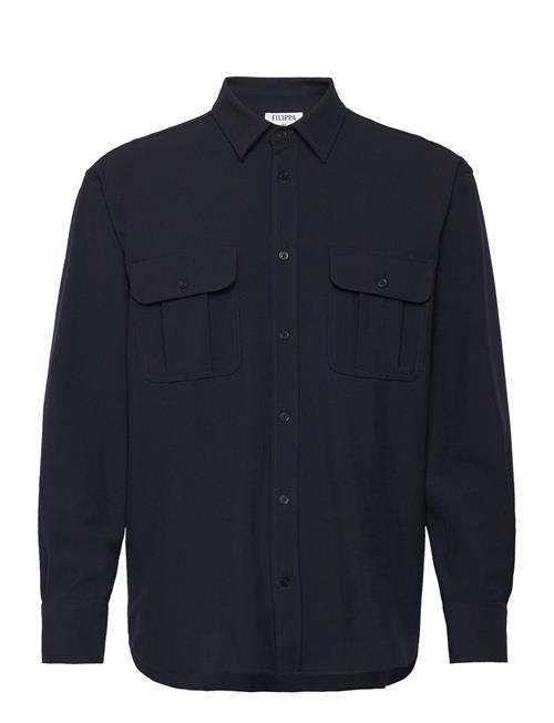 Relaxed Patch Pocket Shirt Filippa K Navy